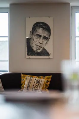 Coin salon dans l'établissement Appartement de 80 m2 en centre-ville proche parking gratuit