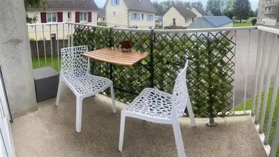 Balcon ou terrasse dans l'établissement Bienvenue chez Virginie