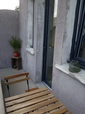 Balcon ou terrasse dans l'établissement A Carolles, maison idéale pour des vacances Nature