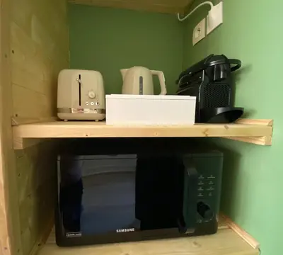 Cuisine ou kitchenette dans l'établissement Entre Terre & Mer SPA