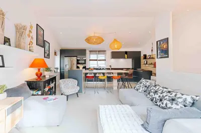 Coin salon dans l'établissement Granville centre - Duplex 6 pers
