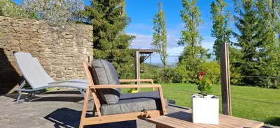 Jardin de l'établissement Les gîtes de La Petite Taupe - Akotee