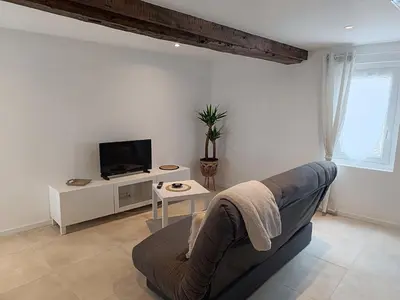 Télévision ou salle de divertissement dans l'établissement L'eau de la