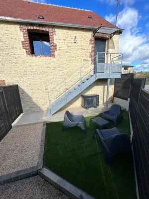 Balcon ou terrasse dans l'établissement Maison à la campagne
