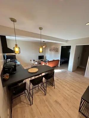 Cuisine ou kitchenette dans l'établissement Maison à la campagne