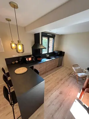 Coin salon dans l'établissement Maison à la campagne