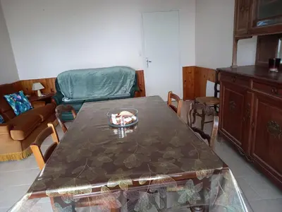 Coin salon dans l'établissement Maison proche plages OMAHA BEACH