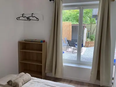 Un ou plusieurs lits dans un hébergement de l'établissement Maison 2 pièces Ouistreham
