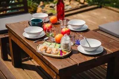 Nourriture dans la maison de vacances ou à proximité