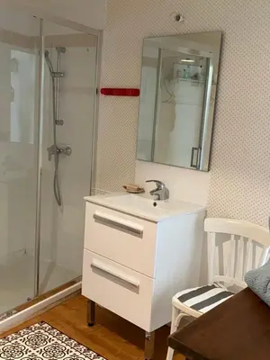 Salle de bains dans l'établissement La Petite Pommeraie