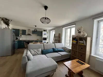 Cuisine ou kitchenette dans l'établissement Azur et vagues