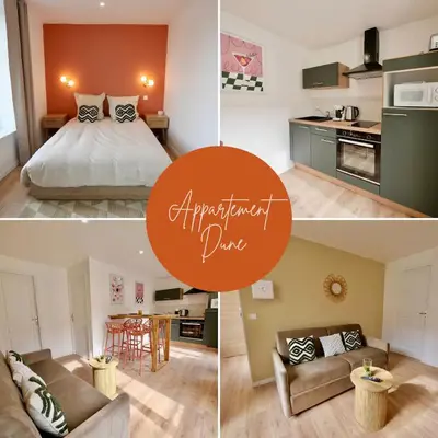 Cuisine ou kitchenette dans l'établissement D-Day Suites
