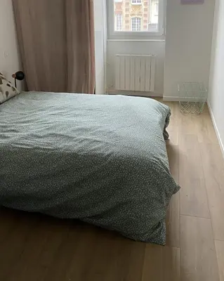 Un ou plusieurs lits dans un hébergement de l'établissement Le Spot, appartement cosy à 1mn de la mer, Saint Aubin sur Mer
