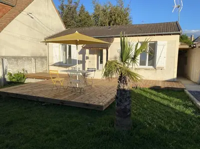Jardin de l'établissement Sweat little home close to Sword beach