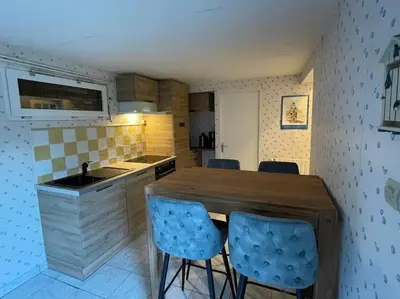 Cuisine ou kitchenette dans l'établissement Appartement RDC avec terrasse