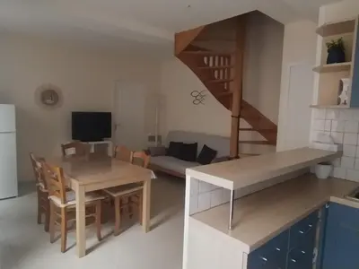 Télévision ou salle de divertissement dans l'établissement Villa de l'epi Grandcamp Maisy