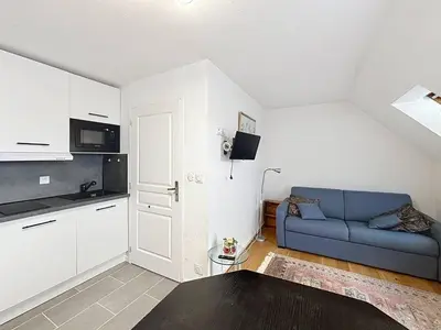 Cuisine ou kitchenette dans l'établissement Appartement 2 pièces, 5 pers., parking, proche plage - FR-1-465-124