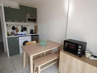 Cuisine ou kitchenette dans l'établissement Escapade marine-proche plage