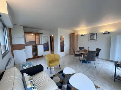 Coin salon dans l'établissement Entre Dunes et mer - Accès privé à la mer