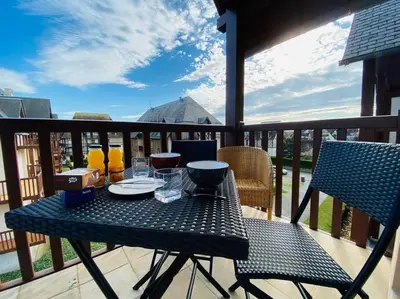 Vue générale sur la montagne ou vue sur la montagne depuis l'appartement