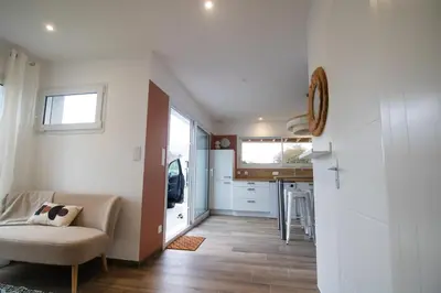 Cuisine ou kitchenette dans l'établissement Petite maison cosy