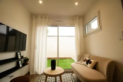 Coin salon dans l'établissement Petite maison cosy