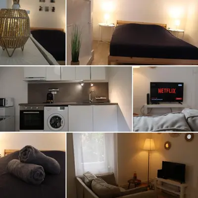 Cuisine ou kitchenette dans l'établissement Charme et confort dans le centre-ville de Falaise quartier calme - Larès