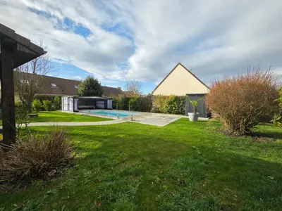 Jardin de l'établissement Maison 6 chambres avec piscine proche Cabourg