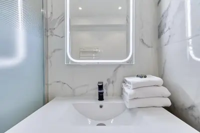 Salle de bains dans l'établissement Appartement Évasion Normande - Welkeys
