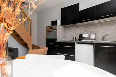 Cuisine ou kitchenette dans l'établissement Beau duplex, proche zénith et palais des sports