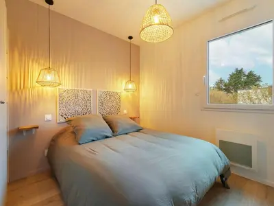 Un ou plusieurs lits dans un hébergement de l'établissement Holiday Home Saro by Interhome