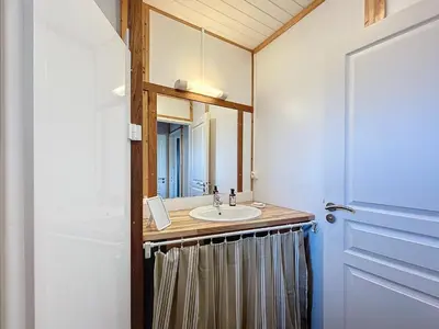 Salle de bains dans l'établissement Chalet de la Butte aux Cerfs