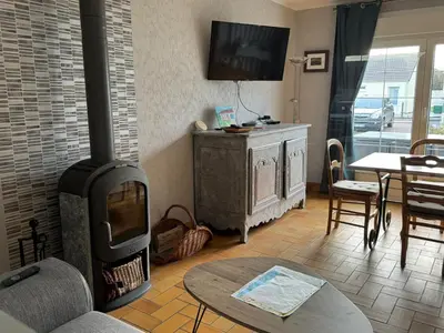 Coin salon dans l'établissement Le Rivage, Maison avec jardin proche de la mer