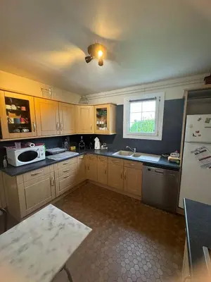 Cuisine ou kitchenette dans l'établissement Le Rivage, Maison avec jardin proche de la mer