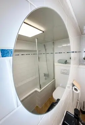 Salle de bains dans l'établissement L 'iris, studio à Caen