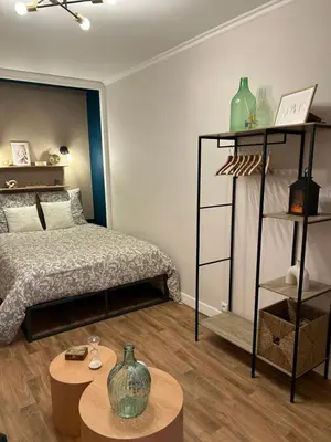 Un ou plusieurs lits dans un hébergement de l'établissement La Suite Émeraude - Cosy, chic et bord de mer