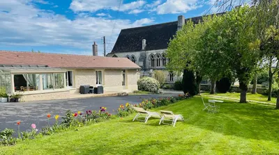 Jardin de l'établissement Gîte du Manoir de l'Abbaye