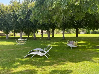 Jardin de l'établissement Gîte du Manoir de l'Abbaye
