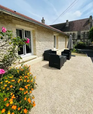 Jardin de l'établissement Gîte du Manoir de l'Abbaye