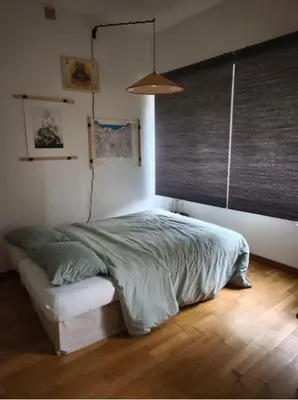 Un ou plusieurs lits dans un hébergement de l'établissement Gîte de La Bacouette
