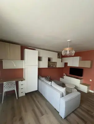 Cuisine ou kitchenette dans l'établissement Appartement lumineux design 2 chambres centre et Cité de la Mer