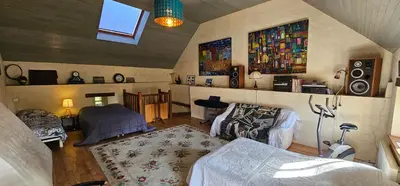 Un ou plusieurs lits dans un hébergement de l'établissement Maison typique Normande Mont St Michel