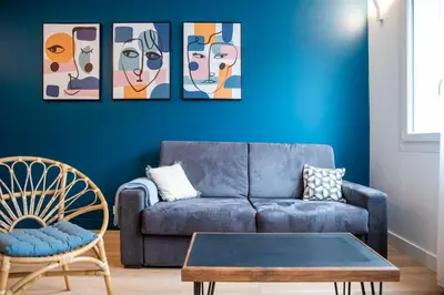 Coin salon dans l'établissement Bel appartement entre Campus 1 et Vaugueux