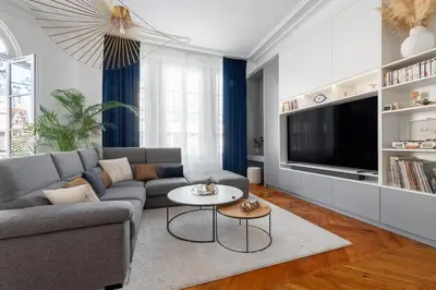 Télévision ou salle de divertissement dans l'établissement Appartement d'exception en plein coeur de Caen