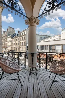 Balcon ou terrasse dans l'établissement Appartement d'exception en plein coeur de Caen