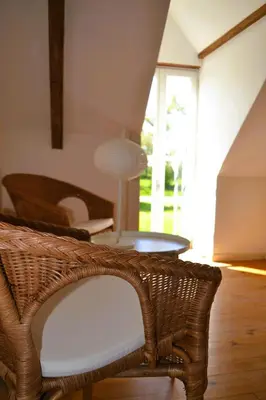 Coin salon dans l'établissement Maison Le Landais