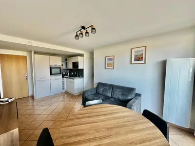 Cuisine ou kitchenette dans l'établissement Loubapa, appartement en rez-de-jardin