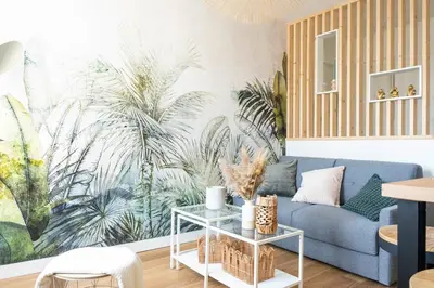 Coin salon dans l'établissement Petit appartement pour 2 à 3 personnes