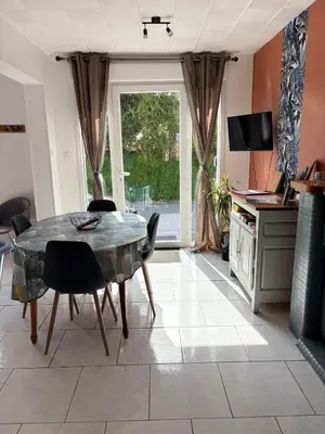 Cuisine ou kitchenette dans l'établissement Le petit Morin