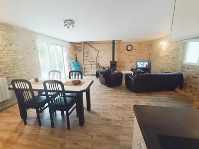 Coin salon dans l'établissement Charming House Between Land & Sea